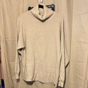 Free People Cream Turtleneck Sweater